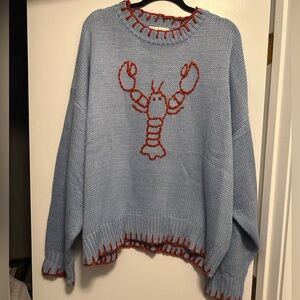 Blue Lobster Sweater